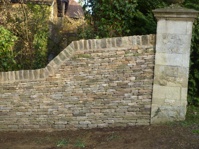 Dry stone walling in Charlbury.